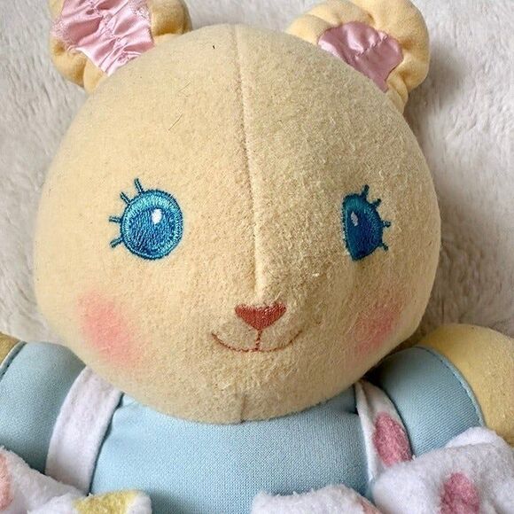 Amtoy Baggie Bunnie Vintage 1987 Plush Pastel Satin Lovey Bunny Stuffed Toy - Picture 2 of 8